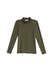Golf z mikromodalu : Kolor - Khaki, Rozmiar - 34 - Bombshe - Swetry damskie - miniaturka - grafika 1