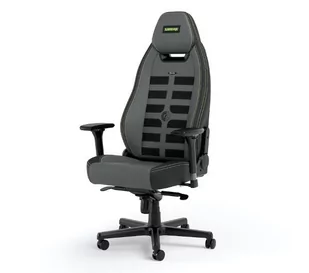 Noblechairs LEGEND Shure Edition Gamingowy do 150kg Skóra ECO High Tech Szaro-czarny - Fotele gamingowe - miniaturka - grafika 1
