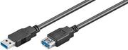 Kable USB - Kabel USB MicroConnect USB3.0 A-A 3m M-F Black USB3.0AAF3B - miniaturka - grafika 1