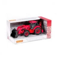 Samochody i pojazdy dla dzieci - Polesie 91857 Traktor BELARUS z koparką i ładowarką - miniaturka - grafika 1