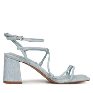 Sandały damskie - Sandały Aldo Harmonni 13990938 Niebieski - miniaturka - grafika 1