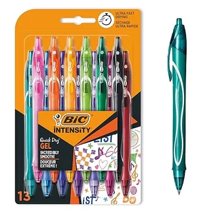BIC Gel-ocity szybkoschnące, bardzo szybkoschnące długopisy żelowe z pojemnikiem z pełnym uchwytem, różne kolory, 13 sztuk - Długopisy - miniaturka - grafika 1