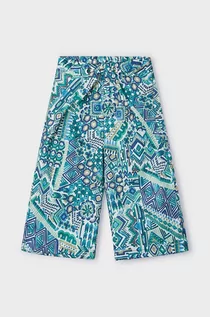 Spodnie i spodenki dla dziewczynek - Mayoral spodnie bawełniane dziecięce kolor zielony wzorzyste - grafika 1
