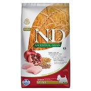 Sucha karma dla psów - N&D ANCESTRAL GRAIN DOG CHICKEN, SPELT, OATS AND POMEGRANATE SENIOR MINI 2.5KG - miniaturka - grafika 1