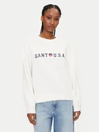 Bluzy damskie - Gant Bluza 4200577 Biały Regular Fit - miniaturka - grafika 1