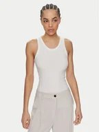 Koszulki i topy damskie - Calvin Klein Top K20K206554 Biały Slim Fit - miniaturka - grafika 1