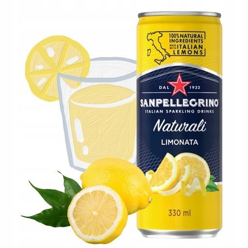 Napój SAN PELLEGRINO Limonata Gazowany Włoski Bezalkoholowy Cytryna 330ml