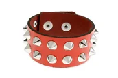 Bransoletki - Bransoletka 2 Rzędy Ćwieków Skórzana Spike - miniaturka - grafika 1