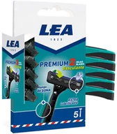 Maszynki do golenia i wkłady - Zestaw jednorazowych maszynek do golenia Lea Premium 2 Tilting Blades Disposable Blades Pack 5 Units (8410737001898) - miniaturka - grafika 1