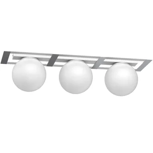 Biało-srebrna lampa sufitowa z kloszami LX 4577 z serii SATELIT - Lampy sufitowe - miniaturka - grafika 1