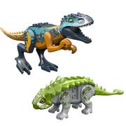 Figurki dla dzieci - Dinozaury klocki Ankylosaurus i Tyranosaurus - miniaturka - grafika 1