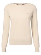 Swetry damskie - Tommy Hilfiger Sweter damski Kobiety Bawełna beżowy jednolity, S - miniaturka - grafika 1