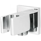 Akcesoria do armatury i ceramiki - Deante Przyłącze kątowe węża natrysku z uchwytem na słuchawkę - kwadratowe NAC 0 - miniaturka - grafika 1