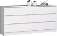 Komody - Elior Biała komoda z sześcioma szufladami - Olin 3X - miniaturka - grafika 1