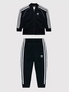 Dresy i komplety dla chłopców - Adidas Dres adicolor Sst Track H25260 Czarny Regular Fit - grafika 1