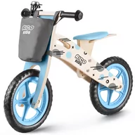 Rowerki biegowe - Rowerek biegowy dla dzieci drewniany niebieski RC-612 Ricokids - miniaturka - grafika 1