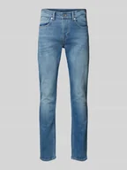 Spodnie męskie - Jeansy o kroju slim fit z 5 kieszeniami - miniaturka - grafika 1