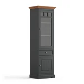 Witryny - Witryna sosnowa wąska grafit - dąb Belluno Elegante - miniaturka - grafika 1