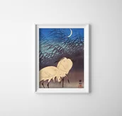 Plakaty - Plakat vintage do salonu Żurawie autorstwa Ohary Koson - miniaturka - grafika 1