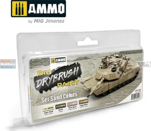 Vallejo Ammo: DIO Drybrush Paint - Set Sand Colors - Akcesoria i części modelarskie - miniaturka - grafika 1