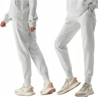 Spodnie damskie - Damskie dresowe spodnie joggery 4F 4FWSS24TTROF606-27M Szary - miniaturka - grafika 1