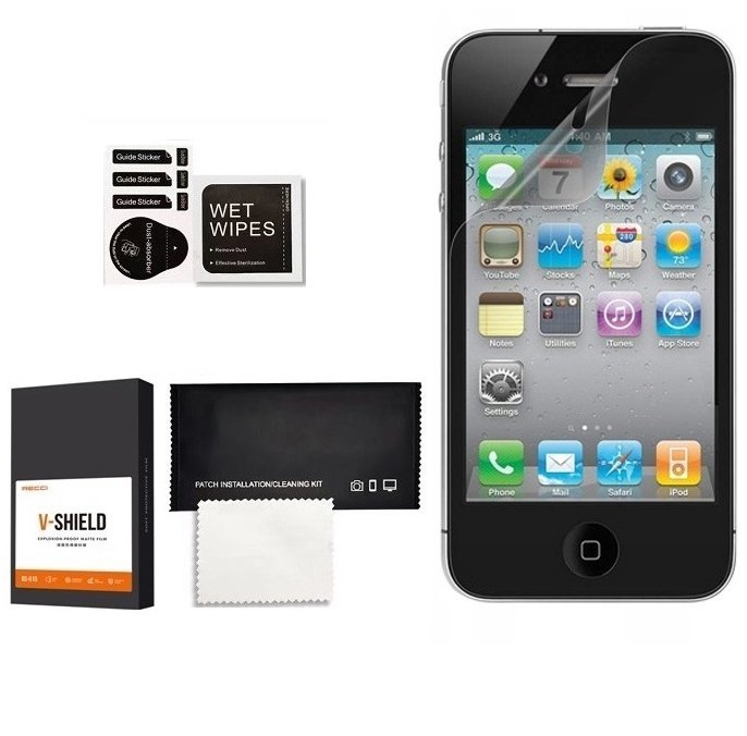 FOLIA do iPhone 4 / 4S OCHRONA EKRANU ZESTAW MOCNA