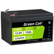 Akumulatory ogólnego zastosowania - Green Cell CUBE Akumulator LiFePO4 12Ah 12.8V 153.6Wh LFPGC12V12AH - miniaturka - grafika 1