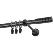 Karnisze - Karnisz DECASTYL Techno z kółkami Pojedynczy 320 cm Czarny - miniaturka - grafika 1