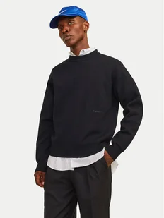 Jack&Jones Sweter 12261852 Czarny Loose Fit - Swetry męskie - miniaturka - grafika 1