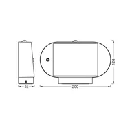 Lampy ogrodowe - OSRAM Kinkiet LED z czujnikiem ENDURA STYLE SOLAR OVAL 20 cm 830, czarny, aluminium, nowoczesny - miniaturka - grafika 1
