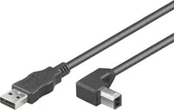 Kable USB - Kabel USB Techly USB-A - USB-B 2 m Czarny ICOC-U-AB-20-ANG - miniaturka - grafika 1