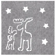 Obrusy i serwetki - Podkładka pod kubek filcowa Łosie 10 x 10 cm - miniaturka - grafika 1