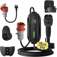 Ładowarki do samochodów elektrycznych - d Przenośna stacja ładująca 11 kW 3-fazowa 10 m 6-16 A CEE typu 2 - miniaturka - grafika 1