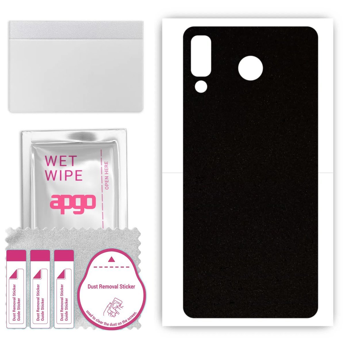 Folia naklejka skórka strukturalna na TYŁ Zamsz do Samsung Galaxy A8 Star (A9 Star) - Zamsz Czarny - apgo SKINS