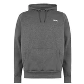 Bluzy męskie - Slazenger bluza z kapturem grafitowa Fleece, Rozmiar 4XL - miniaturka - grafika 1