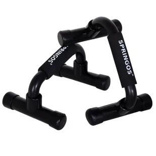 Springos Akcesoria fitness Uchwyty do pompek 22 cm podpórki 2 szt czarne Uchwyty do pompek 22 cm 2 szt - Pozostały sprzęt i akcesoria do ćwiczeń - miniaturka - grafika 1