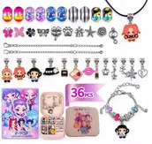 Biżuteria dla dzieci - ZESTAW DO ROBIENIA BRANSOLETEK KPOP DEMON HUNTERS BIŻUTERIA DIY PREZENT - miniaturka - grafika 1