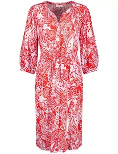 Gerry Weber Sukienka damska 180015-31450, ecru/biały/czerwony/pomarańczowy, nadruk: 40, Ecru/biały/czerwony/pomarańczowy nadruk, 40 - Sukienki - miniaturka - grafika 1