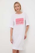 Piżamy damskie - Emporio Armani Underwear koszula nocna bawełniana kolor biały bawełniana 164687 4R255 - miniaturka - grafika 1