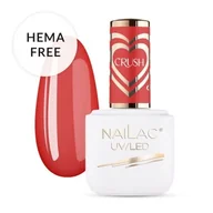 Lakiery hybrydowe - Lakier hybrydowy Czerwony Crush NaiLac 7ml - miniaturka - grafika 1