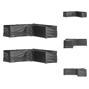 vidaXL Pokrowce na meble ogrodowe w kształcie litery L 2 szt. 16 oczek 285x285x70 cm - Pokrowce ochronne na meble ogrodowe - Pokrowce na meble ogrodowe - miniaturka - grafika 1