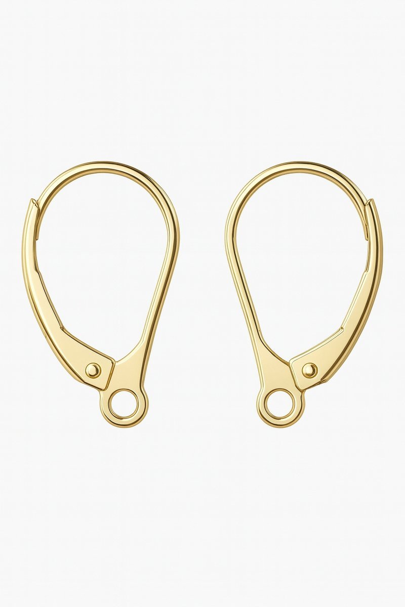 ZŁOTE ZAPIĘCIA Z KLAPKĄ DO WISZĄCYCH KOLCZYKÓW PÓŁFABRYKAT 14KT 585