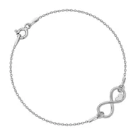 Bransoletki - MYNESS Bransoletka - nieskończoność z sercem, rozmiar 17 cm - miniaturka - grafika 1