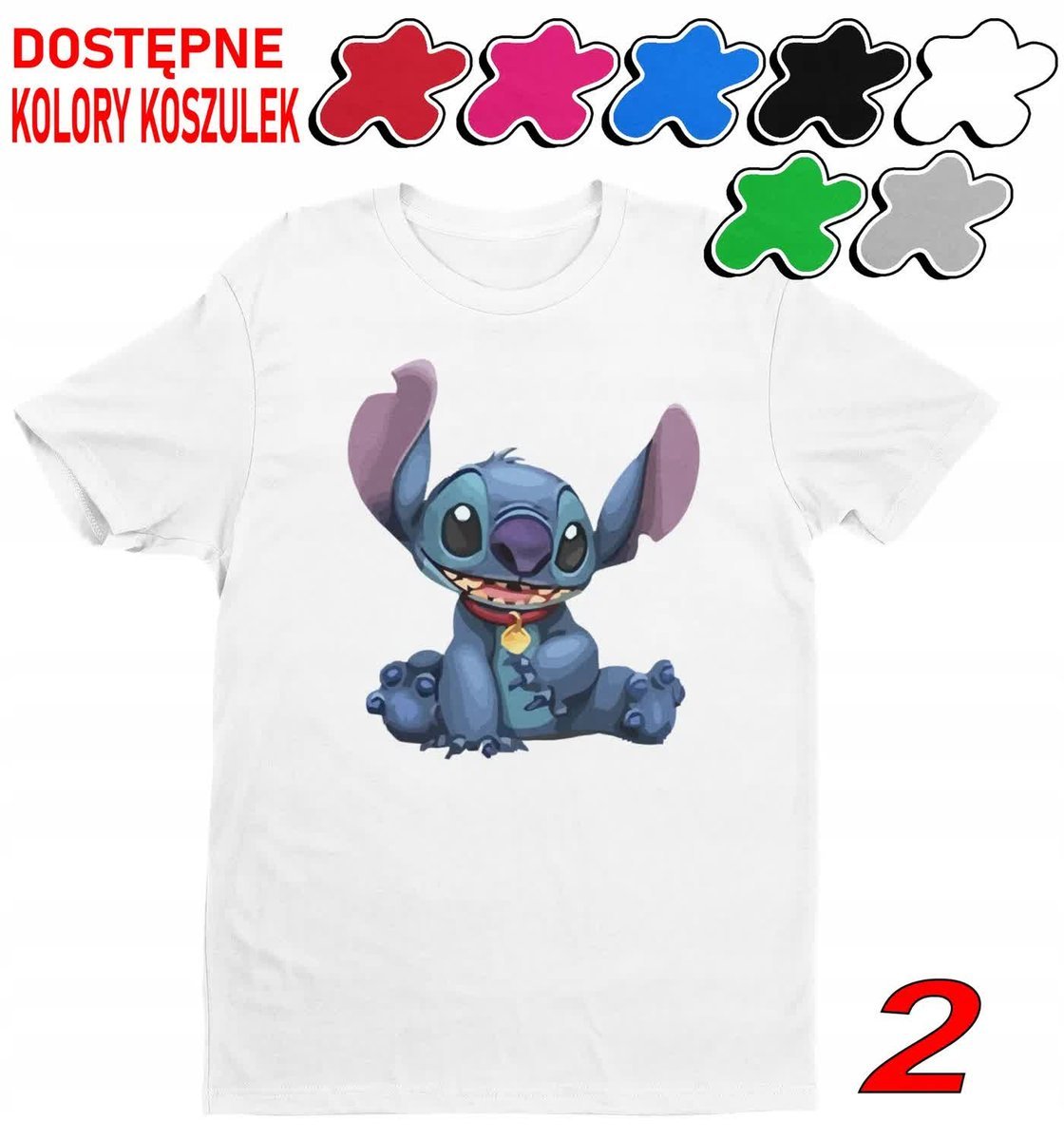 Koszulka Dziecięca Z Nadrukiem Dla Fana Stich Angel Słodziak -L 146-152