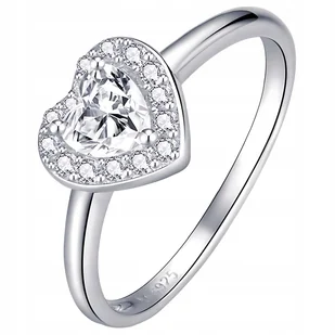 PIERŚCIONEK srebro SERCE cyrkonia S925 roz.15 - Pierścionki - miniaturka - grafika 1