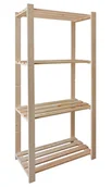 Półki do salonu - Regał z półkami z drewna sosny P1-C34 - miniaturka - grafika 1
