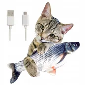 Zabawki dla kotów - ELEKTRYCZNA RYBA Skacząca zabawka interaktywna dla kota RYBKA USB - miniaturka - grafika 1