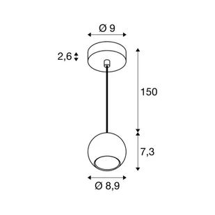 SLV Lampa wisząca Light Eye 90, możliwość ściemniania, czarny, salon / jadalnia, metal, nowoczesny - Lampy sufitowe - miniaturka - grafika 1