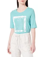 Koszulki i topy damskie - s.Oliver Koszulka damska, turkusowa, 40 - miniaturka - grafika 1