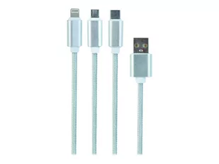 Gembird Kabel USB 3w1 do ładowania/1m/srebrny - Kable USB - miniaturka - grafika 3